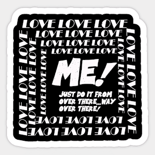 Love me in white Sticker